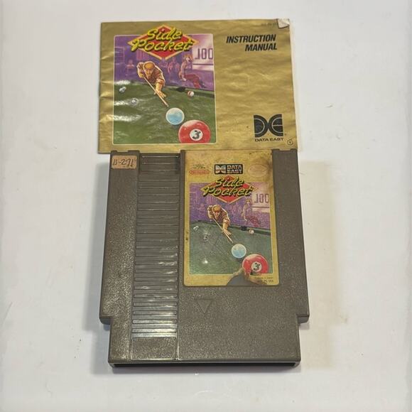 Side Pocket Nintendo NES Video Game and Manual - Picture 1 of 6